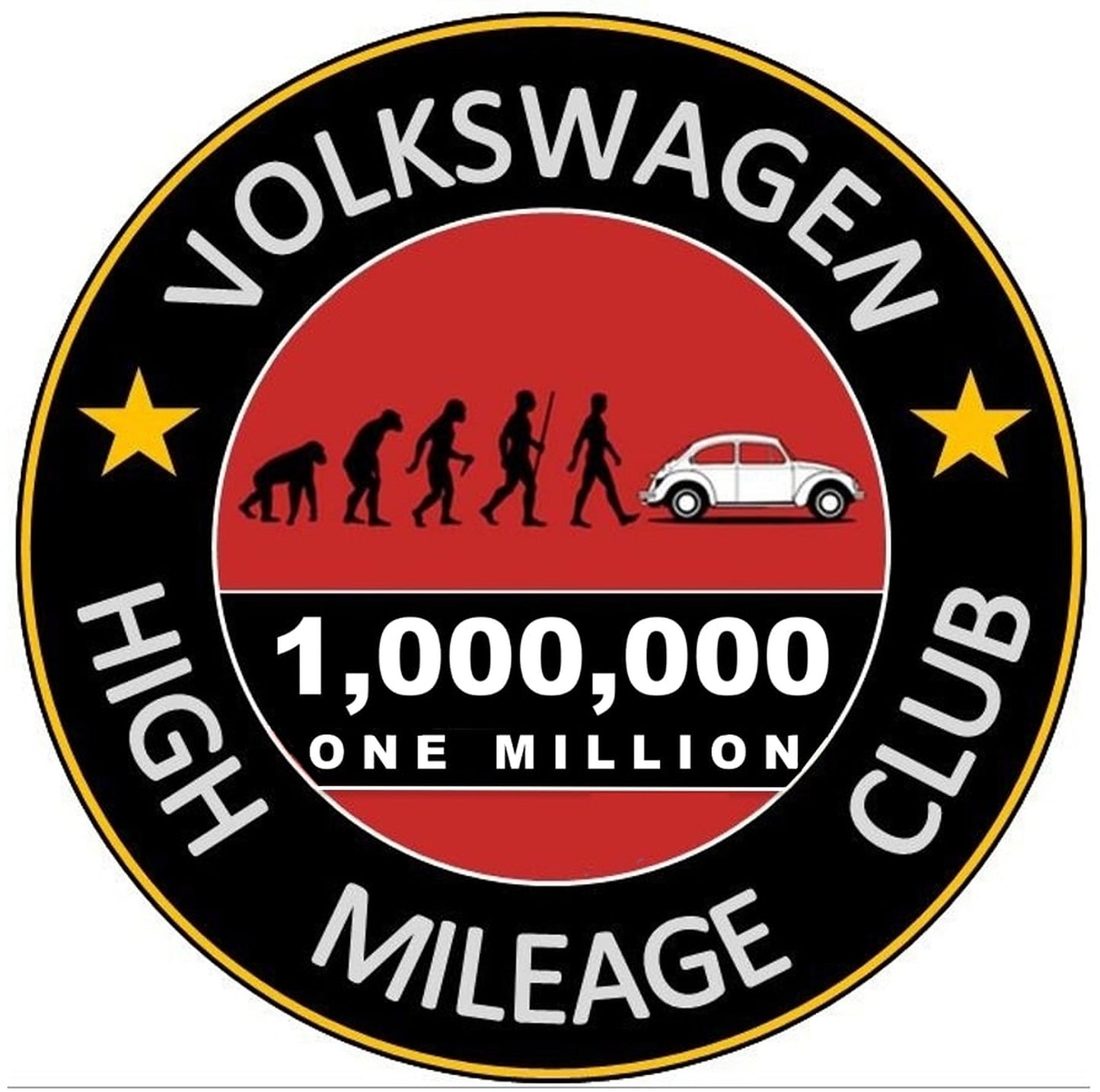 Volkswagen High Mileage Club Sticker