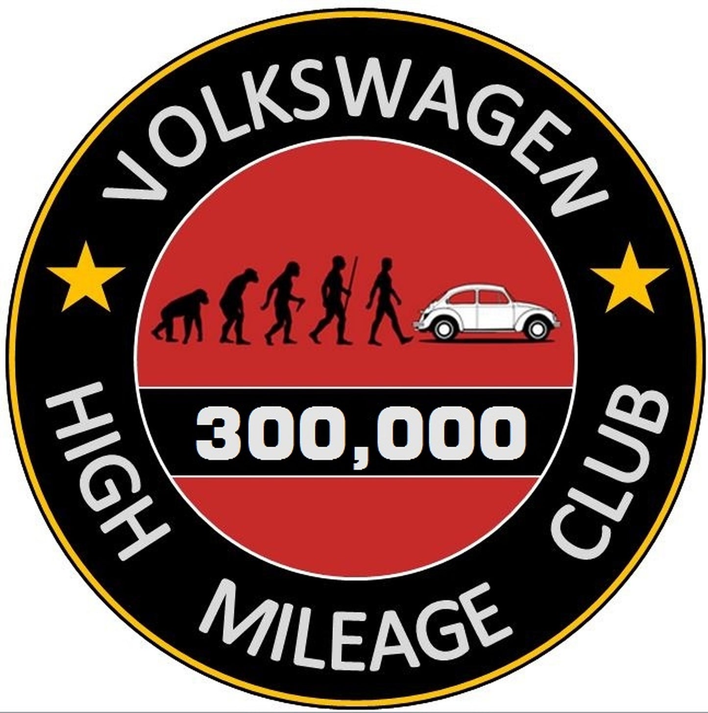 Volkswagen High Mileage Club Sticker