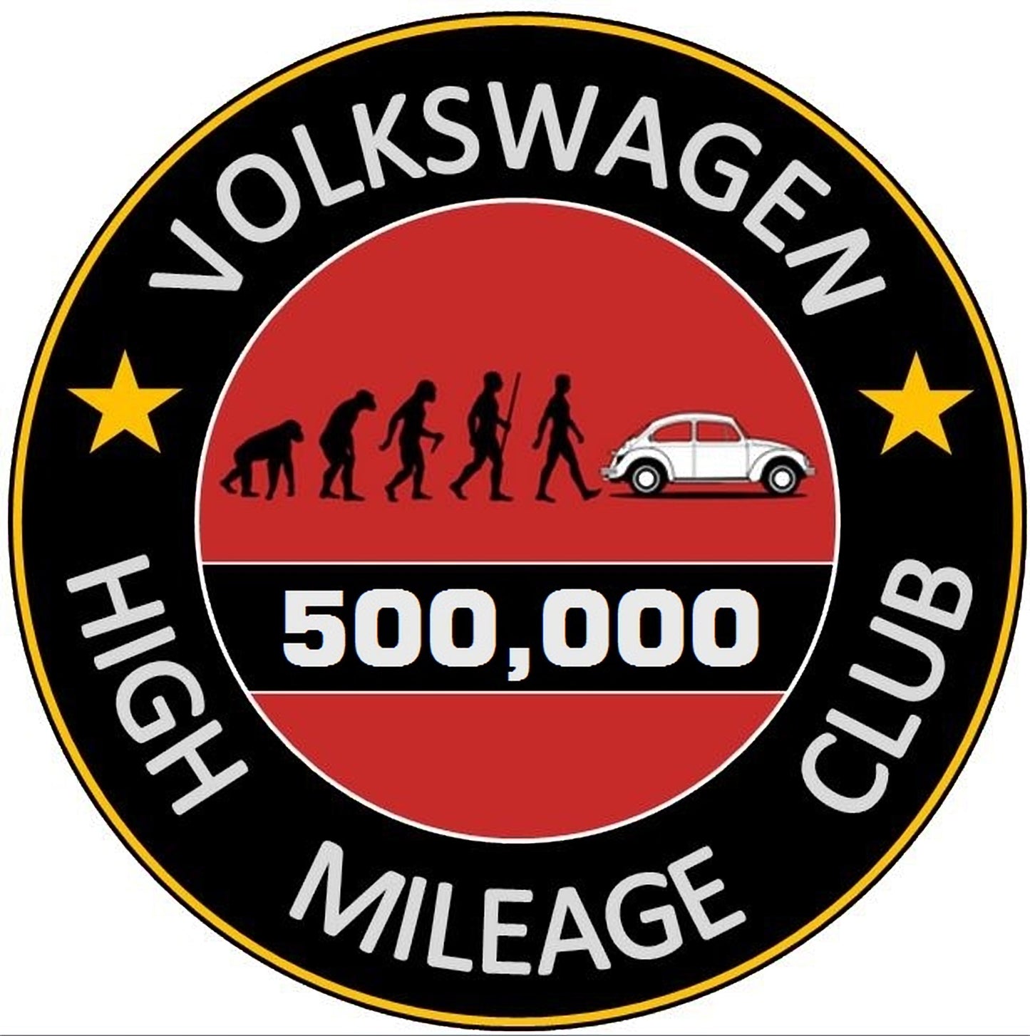 Volkswagen High Mileage Club Sticker