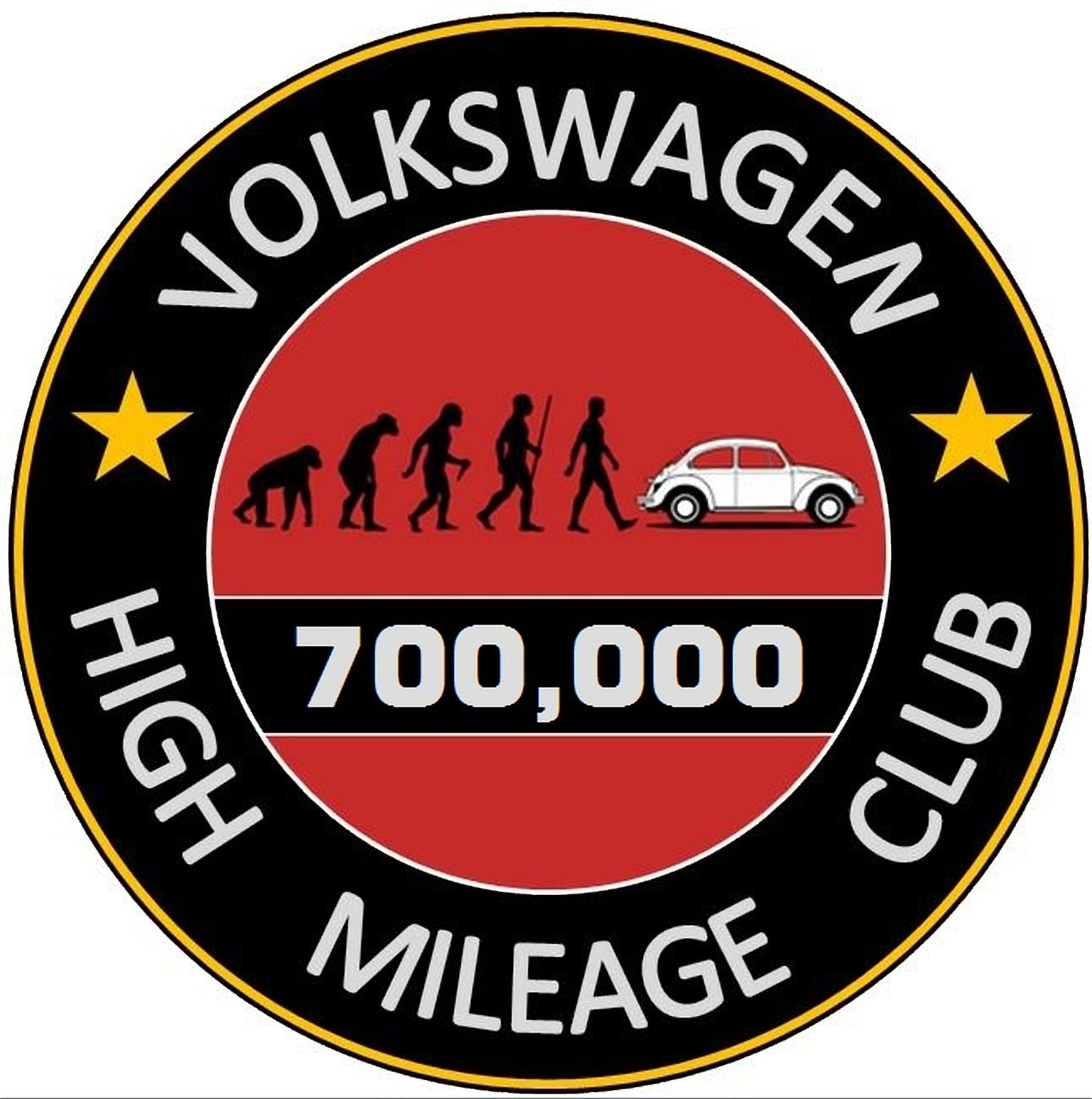 Volkswagen High Mileage Club Sticker