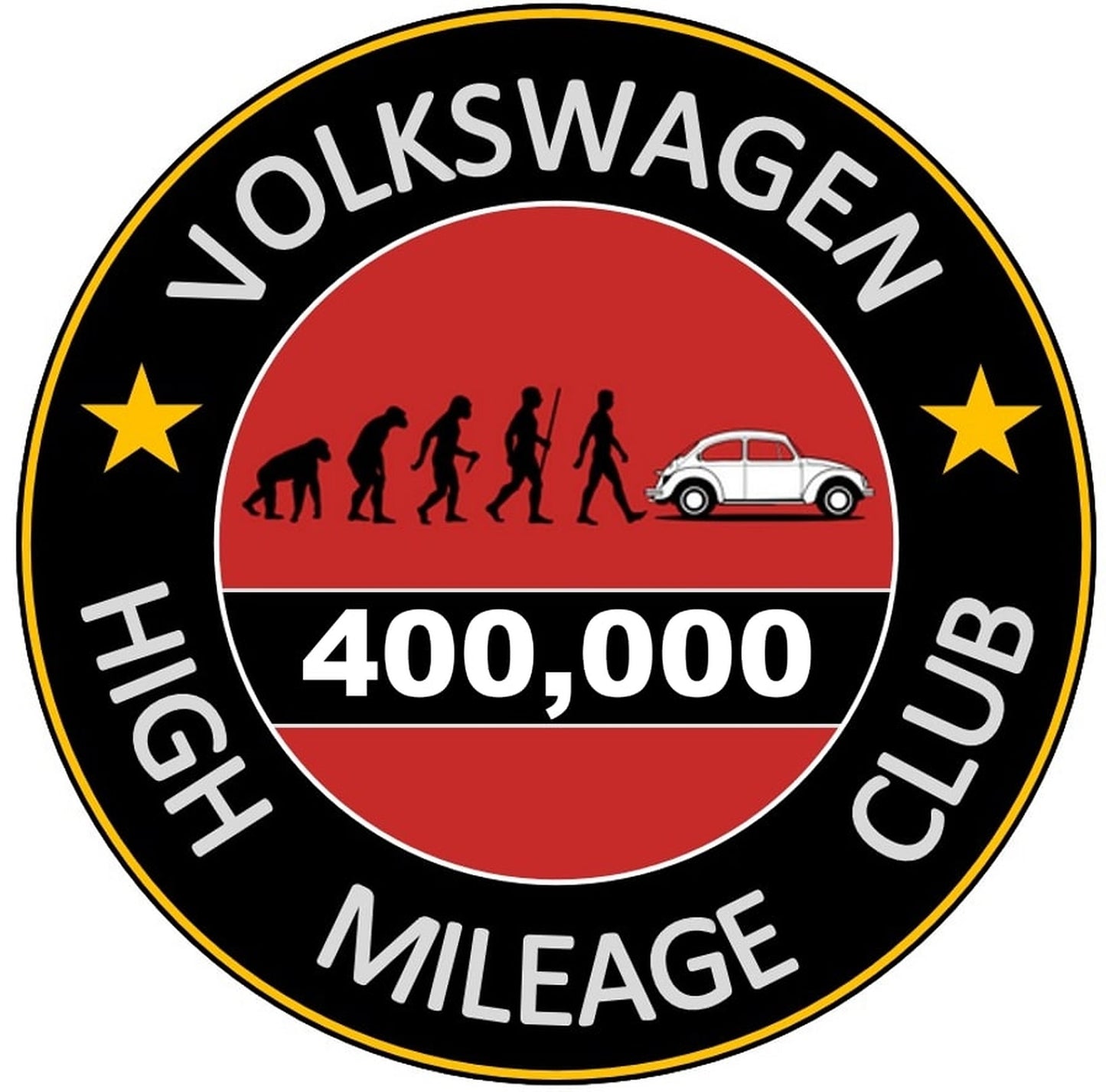Volkswagen High Mileage Club Sticker