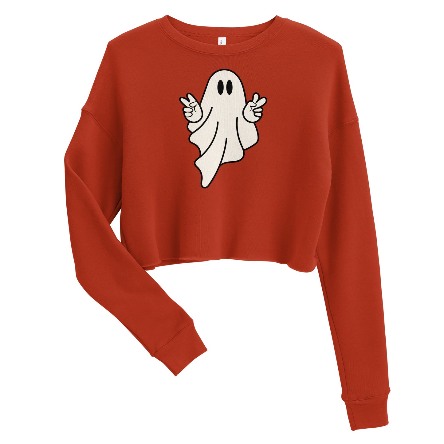 Peace Ghostie Crop Crewneck Sweatshirt Volkshaunt 2023