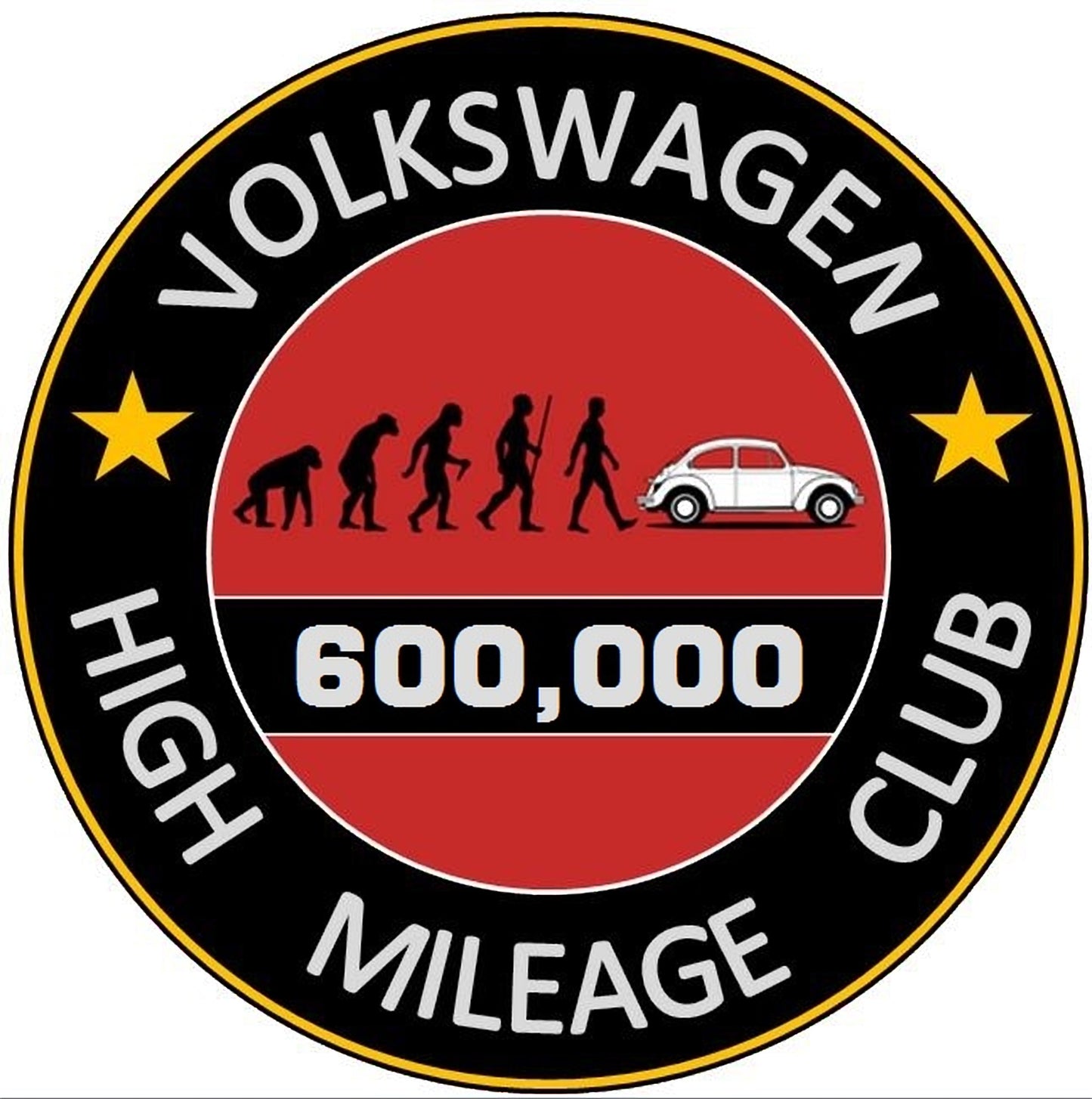 Volkswagen High Mileage Club Sticker