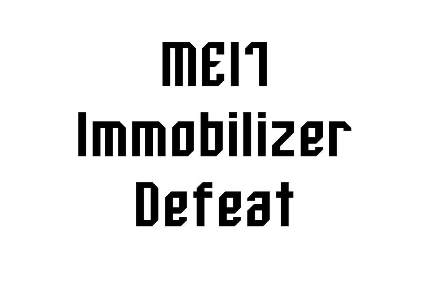 06a-technik - ME17 Immobilizer Defeat - 