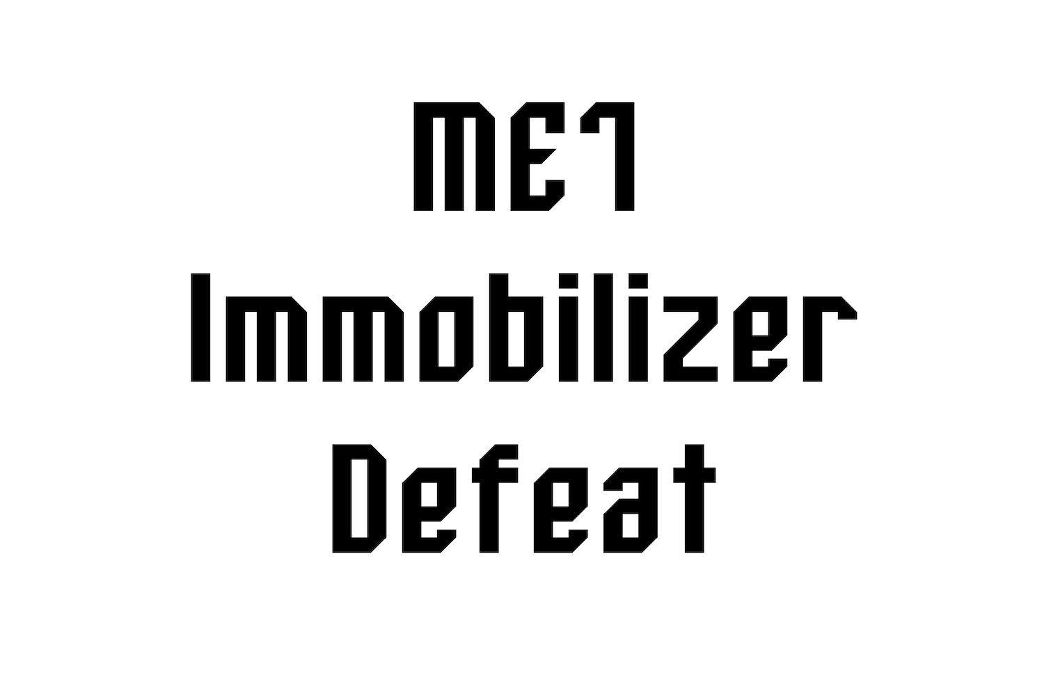 06a-technik - ME7 Immobilizer Defeat - Automotive